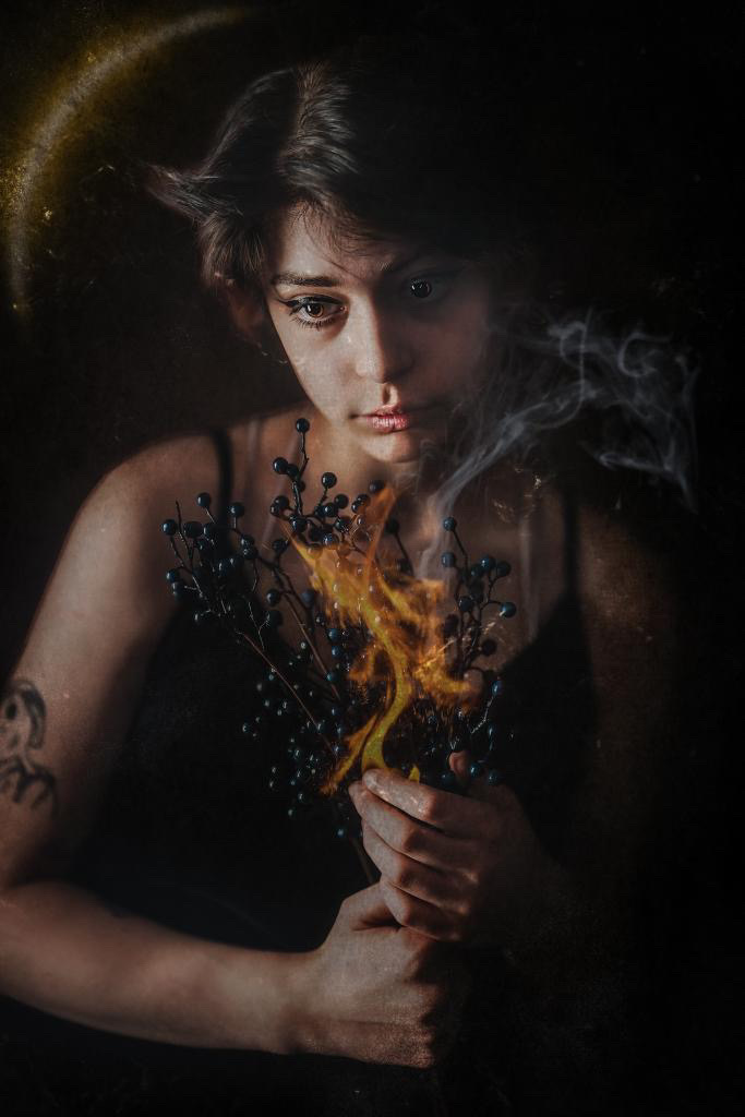 Arlo, fine-art fire portrait